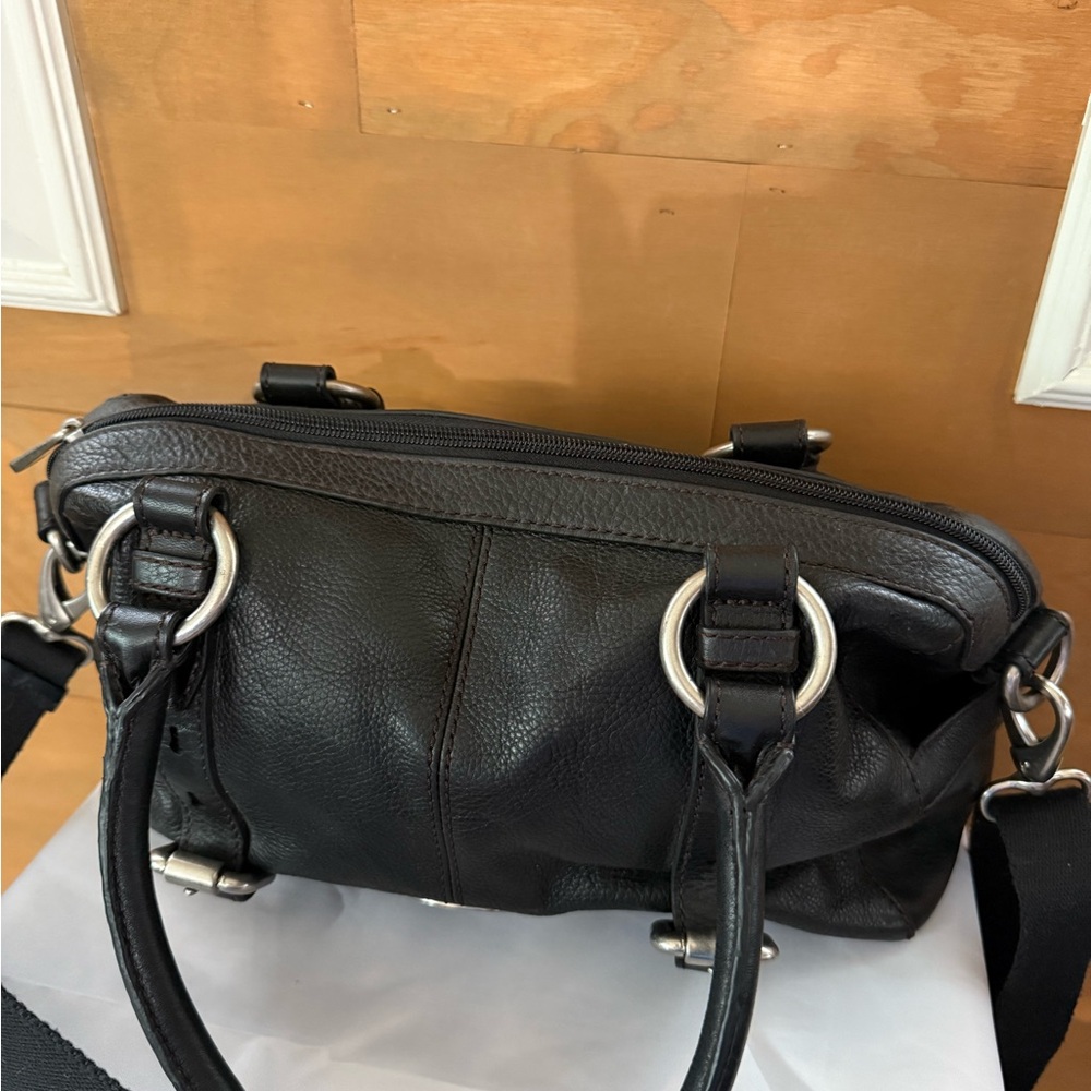 Fossil Black Leather Shoulder Bag